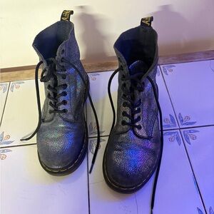 Dr. Martens iridescent crackle Pascal 1460 boots